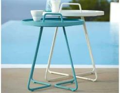 Havemøbelland Cane-line On-the-move sidebord, Lille, Aqua