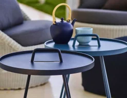 Havemøbelland Cane-line On-the-move sidebord, Lille, Midnight Blue