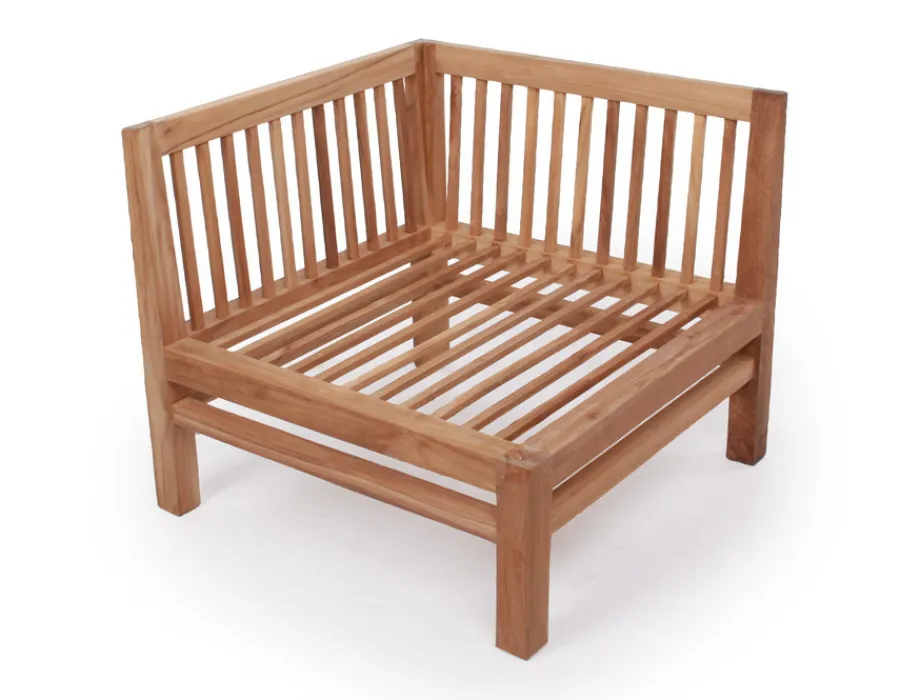 Havemøbelland Colorado Teak Hjørnemodul - m/Andorra Airflow hynder