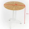 Havemøbelland DaneLine Adam Cafébord - Nonwood - Ø70 cm - Hvid