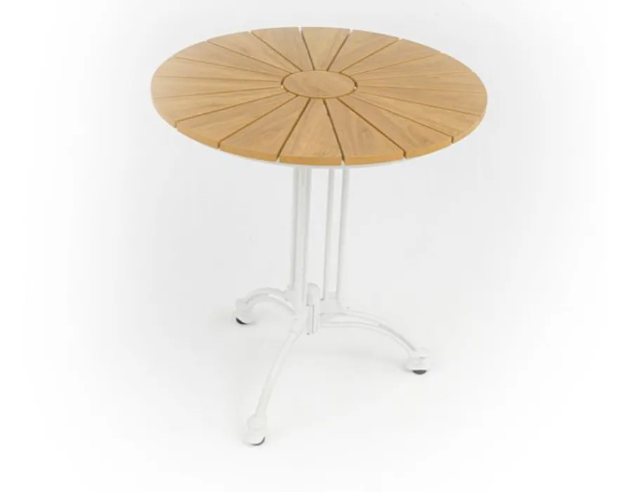 Havemøbelland DaneLine Adam Cafébord - Nonwood - Ø70 cm - Hvid