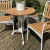 Havemøbelland DaneLine Adam Cafésæt - Nonwood - Ø70 cm - Hvid