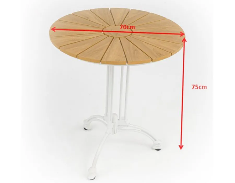 Havemøbelland DaneLine Adam Cafésæt - Nonwood - Ø70 cm - Hvid