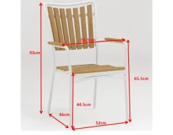 Havemøbelland DaneLine Adam Cafésæt - Nonwood - Ø70 cm - Hvid