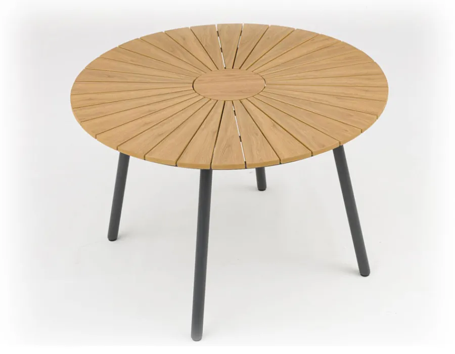 Havemøbelland DaneLine Adam Havebord - Nonwood - Ø110 cm - Grå