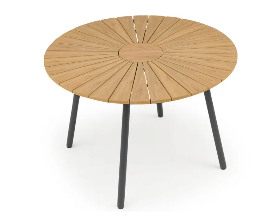 Havemøbelland DaneLine Adam Havebord - Nonwood - Ø110 cm - Grå