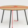 Havemøbelland DaneLine Adam Havebord - Nonwood - Ø130 cm - Grå