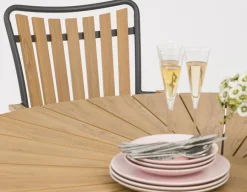 Havemøbelland DaneLine Adam Havebord - Nonwood - Ø130 cm - Grå