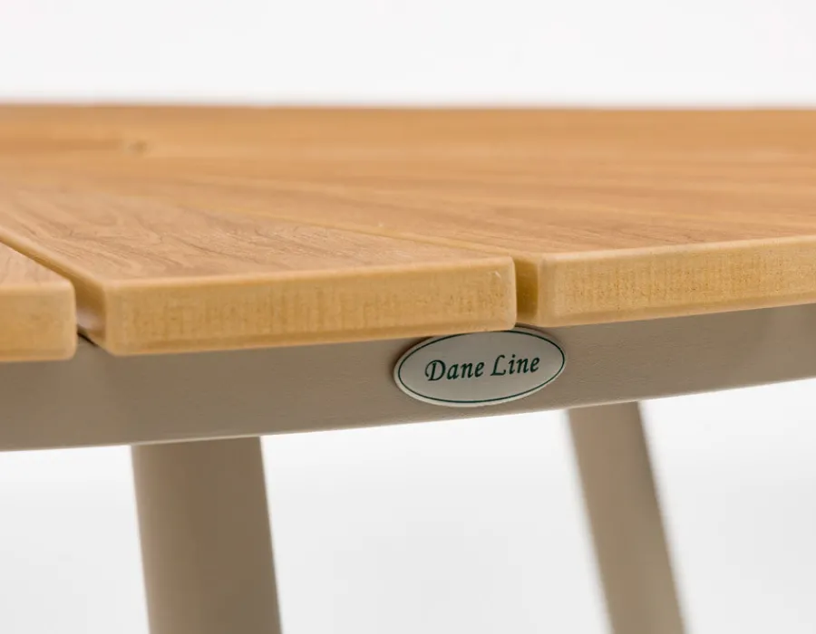 Havemøbelland DaneLine Adam Havebord - Nonwood - Ø110 cm - Latte
