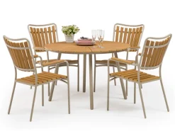 Havemøbelland DaneLine Adam Havebord - Nonwood - Ø110 cm - Latte