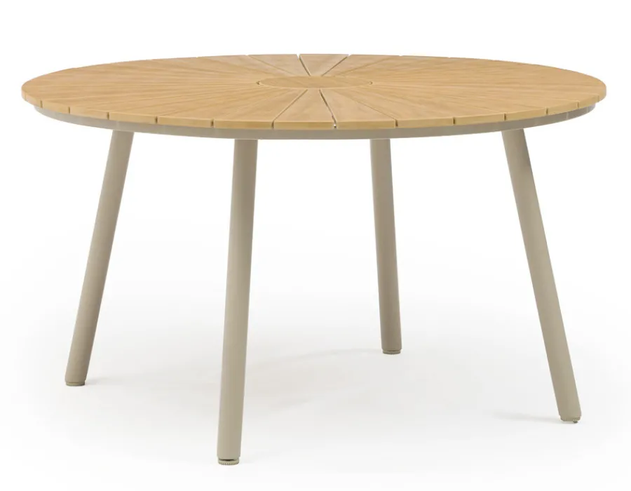 Havemøbelland DaneLine Adam Havebord - Nonwood - Ø130 cm - Latte