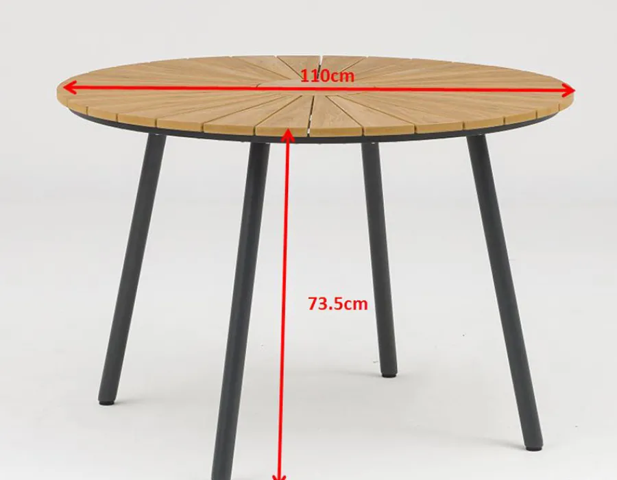 Havemøbelland DaneLine Adam Havemøbelsæt - Nonwood - Ø110 cm - Grå