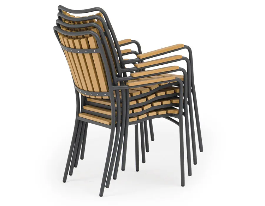 Havemøbelland DaneLine Adam Havemøbelsæt - Nonwood - Ø150 cm - Grå