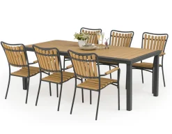Havemøbelland DaneLine Adam Havemøbelsæt - Nonwood - 102x216 cm - Grå