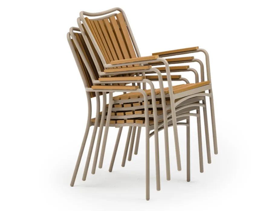 Havemøbelland DaneLine Adam Havemøbelsæt - Nonwood - Ø110 cm - Latte