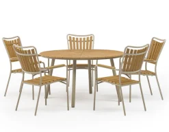 Havemøbelland DaneLine Adam Havemøbelsæt - Nonwood - Ø130 cm - Latte