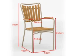 Havemøbelland DaneLine Adam Havemøbelsæt - Nonwood - Ø150 cm - Latte