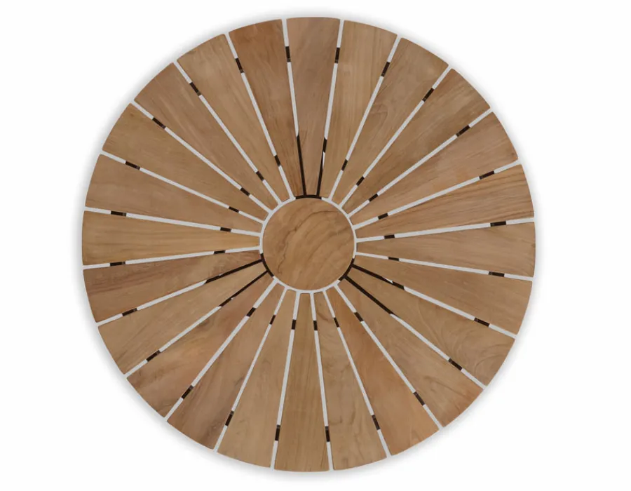 Havemøbelland DaneLine Eva Teak Cafébord - Ø70 cm - Hvid
