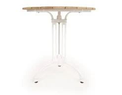 Havemøbelland DaneLine Eva Teak Cafébord - Ø70 cm - Hvid