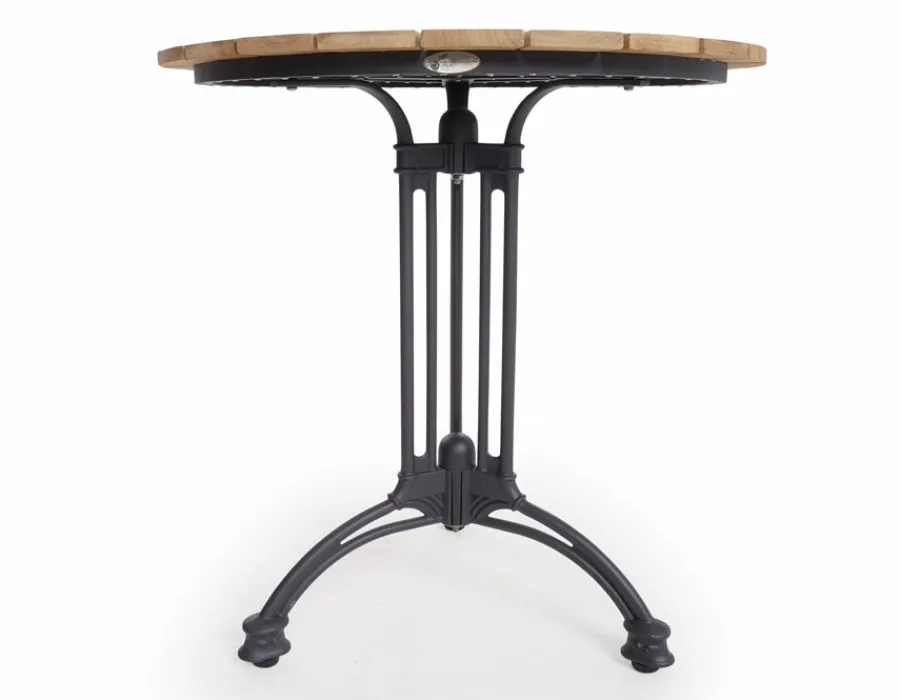Havemøbelland DaneLine Eva Teak Cafésæt - Ø70 cm - Grå