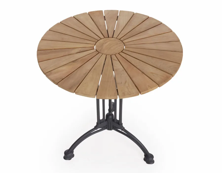 Havemøbelland DaneLine Eva Teak Cafésæt - Ø70 cm - Grå