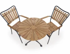 Havemøbelland DaneLine Eva Teak Cafésæt - Ø70 cm - Grå