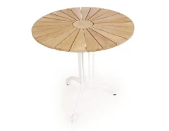 Havemøbelland DaneLine Eva Teak Cafésæt - Ø70 cm - Hvid