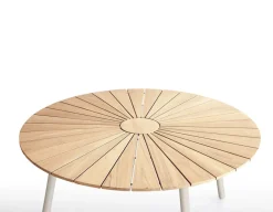 Havemøbelland DaneLine Eva Teak Havebord - Ø110 cm - Latte