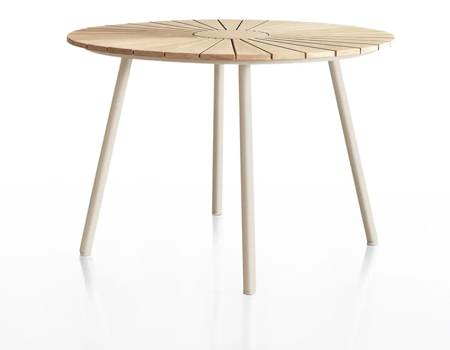 Havemøbelland DaneLine Eva Teak Havebord - Ø110 cm - Latte