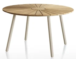 Havemøbelland DaneLine Eva Teak Havebord - Ø130 cm - Latte