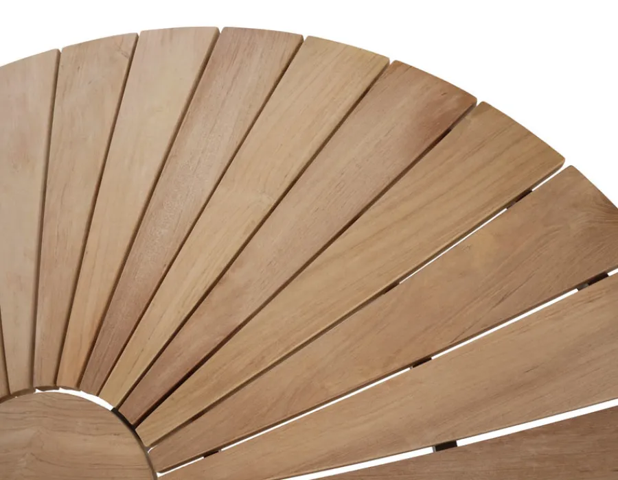Havemøbelland DaneLine Eva Teak Havebord - Ø130 cm - Grå