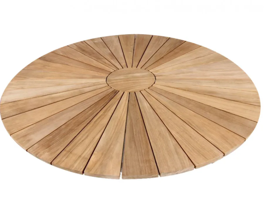 Havemøbelland DaneLine Eva Teak Havebord - Ø130 cm - Hvid
