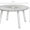 Havemøbelland DaneLine Eva Teak Havebord - Ø150 cm - Latte