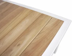 Havemøbelland DaneLine Eva Teak Havebord - 102x219 cm - Hvid