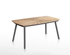 Havemøbelland DaneLine Eva Teak Havemøbelsæt m/4 stole - 90x160 cm - Grå