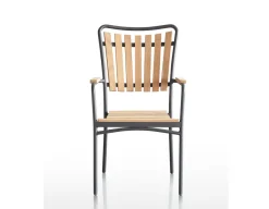 Havemøbelland DaneLine Eva Teak Havemøbelsæt m/4 stole - 90x160 cm - Grå