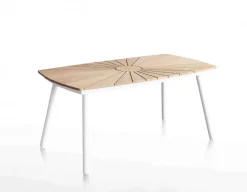 Havemøbelland DaneLine Eva Teak Havemøbelsæt m/4 stole - 90x160 cm - Hvid