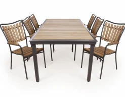 Havemøbelland DaneLine Eva Teak Havemøbelsæt - 102x219 cm - Grå