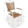 Havemøbelland DaneLine Eva Teak Havemøbelsæt - 102x219 cm - Hvid