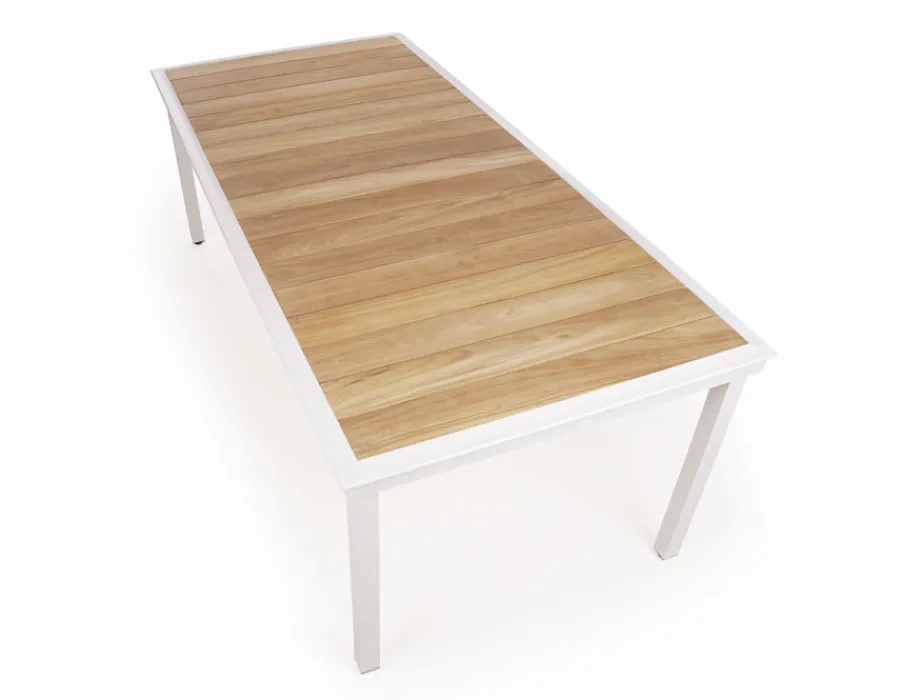 Havemøbelland DaneLine Eva Teak Havemøbelsæt - 102x219 cm - Hvid