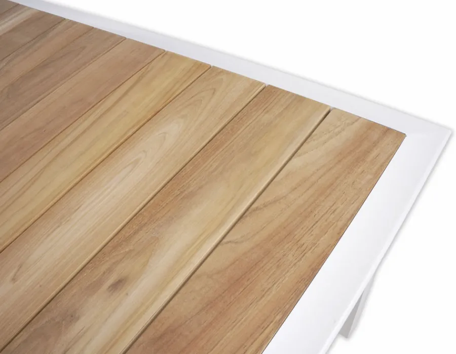 Havemøbelland DaneLine Eva Teak Havemøbelsæt - 102x219 cm - Hvid
