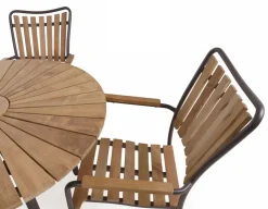 Havemøbelland DaneLine Eva Teak Havemøbelsæt - Ø110 cm - Grå