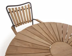 Havemøbelland DaneLine Eva Teak Havemøbelsæt - Ø110 cm - Grå