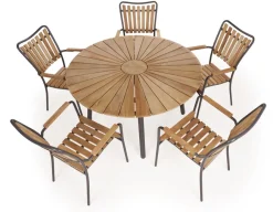 Havemøbelland DaneLine Eva Teak Havemøbelsæt - Ø130 cm - Grå