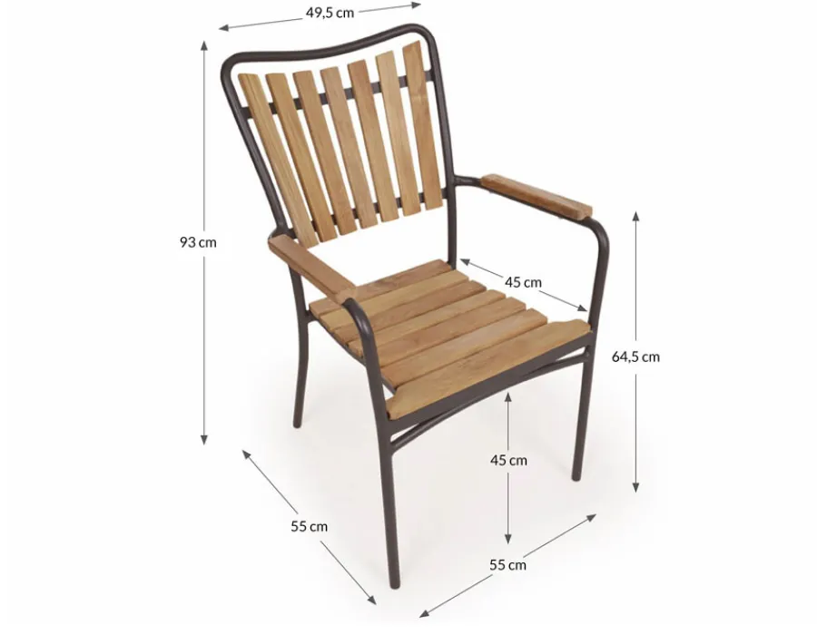 Havemøbelland DaneLine Eva Teak Havemøbelsæt - Ø130 cm - Grå