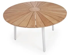 Havemøbelland DaneLine Eva Teak Havemøbelsæt - Ø130 cm - Hvid