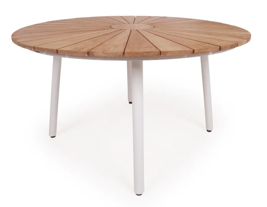 Havemøbelland DaneLine Eva Teak Havemøbelsæt - Ø130 cm - Hvid