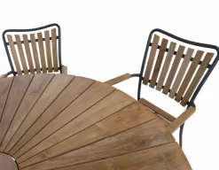 Havemøbelland DaneLine Eva Teak Havemøbelsæt - Ø150 cm - Grå