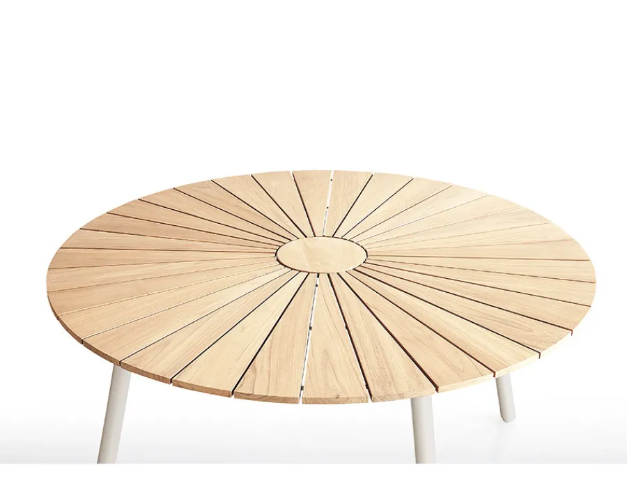 Havemøbelland DaneLine Eva Teak Havemøbelsæt - Ø150 cm - Latte