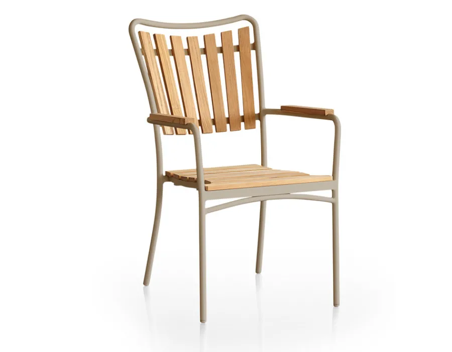 Havemøbelland DaneLine Eva Teak Havemøbelsæt - Ø150 cm - Latte